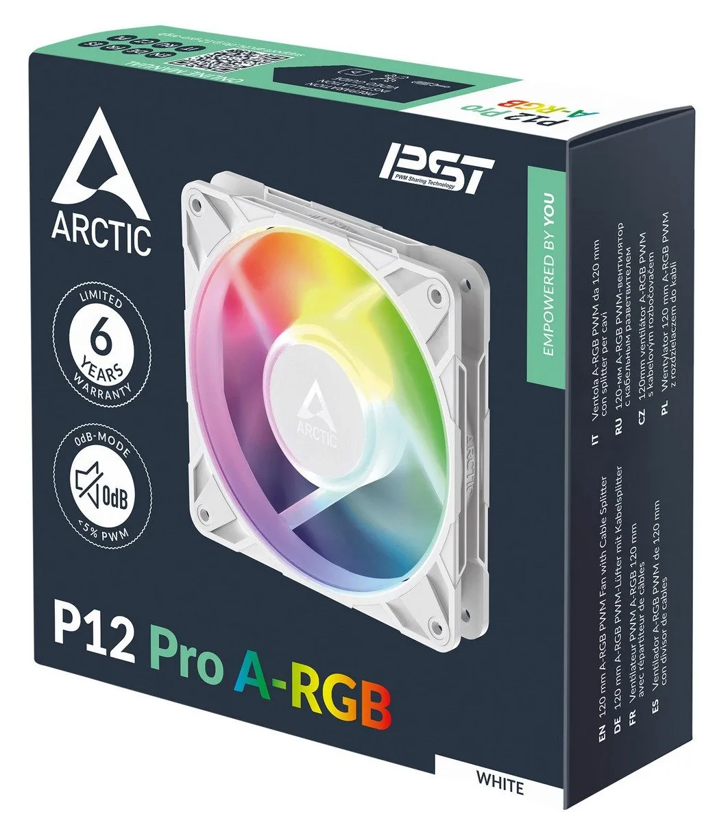 Вентилятор Arctic P12 Pro A-RGB White (ACFAN00311A) - мініатюра 6