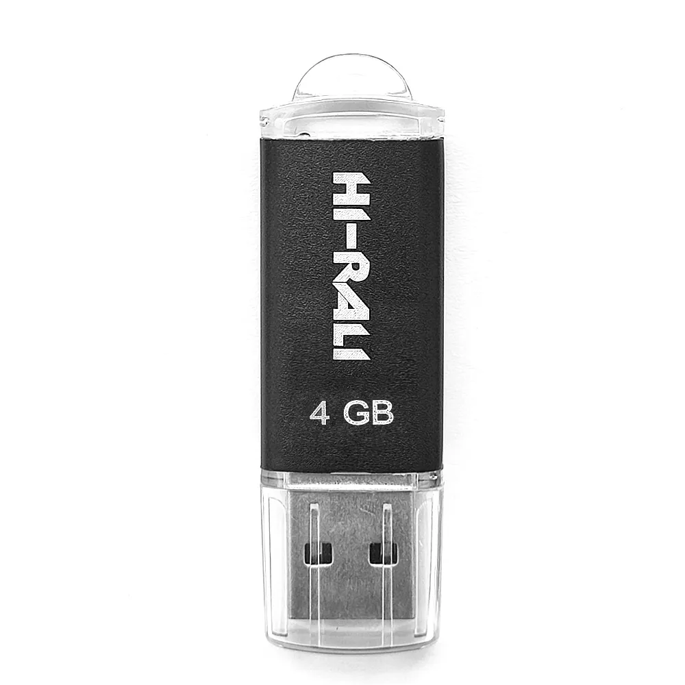 Флеш-накопичувач USB 4GB Hi-Rali Rocket Series Black (HI-4GBVCBK) - зображення 1