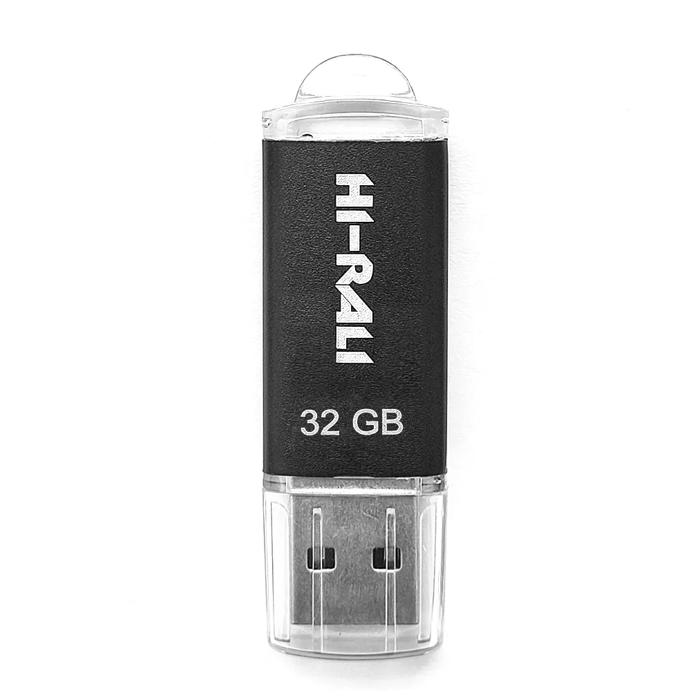 Флеш-накопичувач USB 32GB Hi-Rali Rocket Series Black (HI-32GBVCBK) - зображення 1