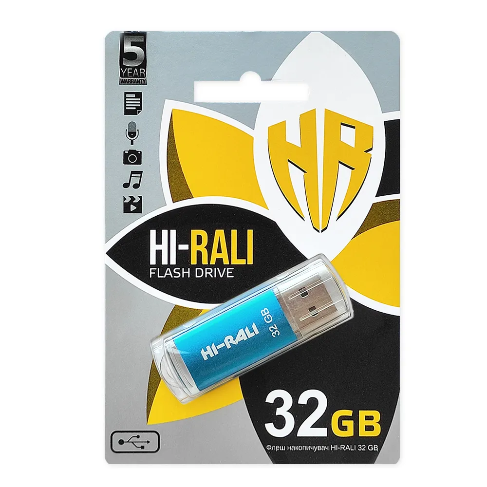 Флеш-накопичувач USB 32GB Hi-Rali Rocket Series Blue (HI-32GBVCBL) - мініатюра 2