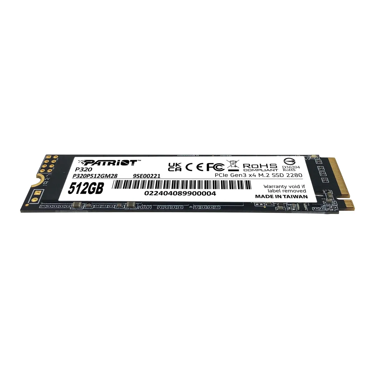 Накопичувач SSD  512GB Patriot P320 M.2 2280 PCIe 3.0 x4 NVMe TLC (P320P512GM28) - мініатюра 2