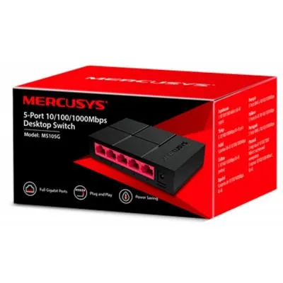 Комутатор мережевий Mercusys MS105G - мініатюра 4