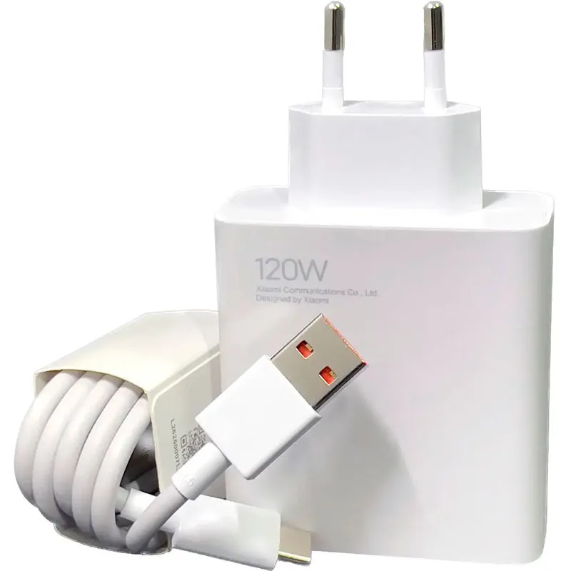 Зарядний пристрій Xiaomi 120W HyperCharge Combo USB-A White (BHR9462EU) + кабель Type-C - мініатюра 2