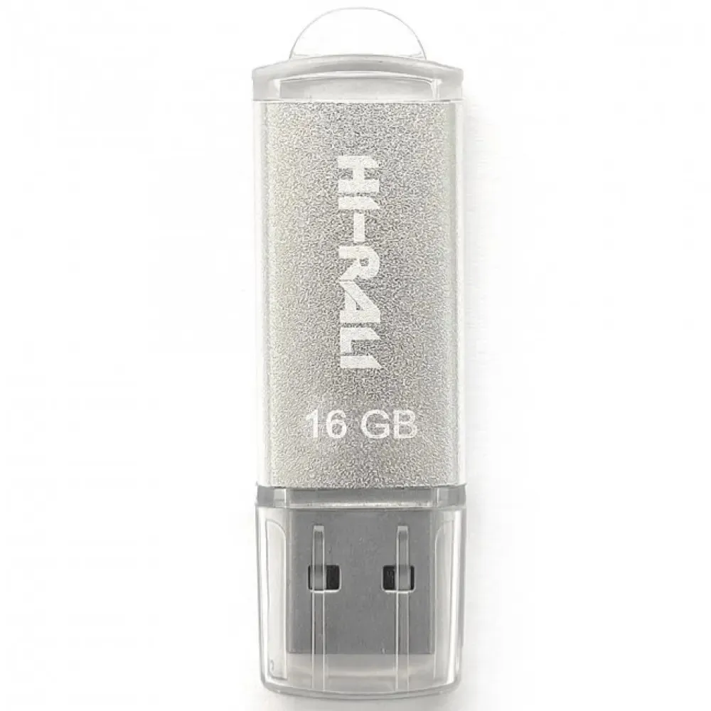 Флеш-накопичувач USB 16GB Hi-Rali Rocket Series Silver (HI-16GBVCSL) - зображення 1