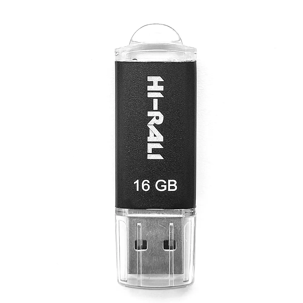 Флеш-накопичувач USB 16GB Hi-Rali Rocket Series Black (HI-16GBVCBK) - зображення 1