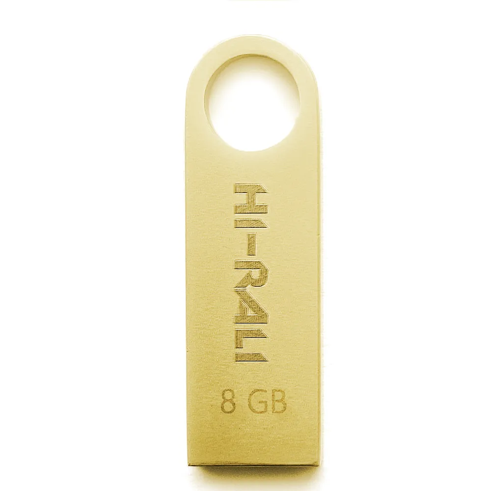 Флеш-накопичувач USB 8GB Hi-Rali Shuttle Series Gold (HI-8GBSHGD) - зображення 1