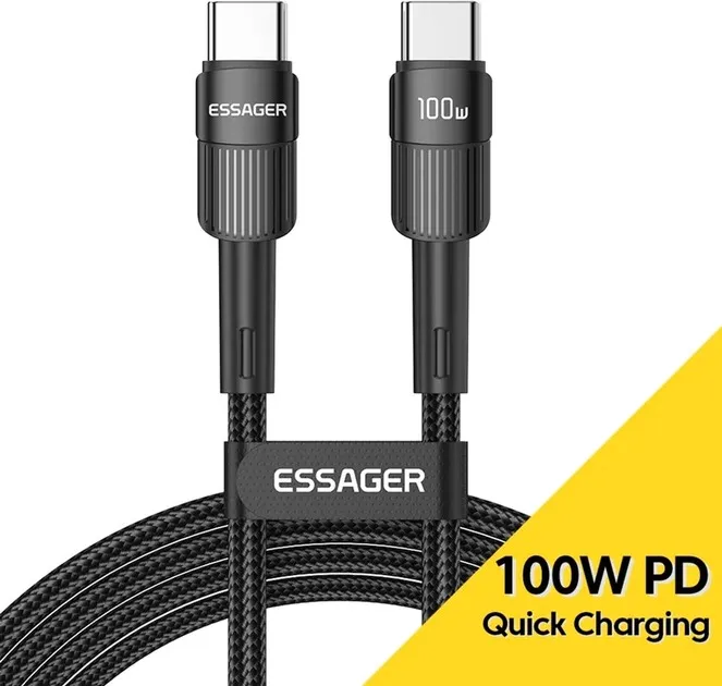 Кабель Essager Star USB Type-C - USB Type-C (M/M), 100W, 2 м Black (EXCTT1-XCA01) - зображення 1
