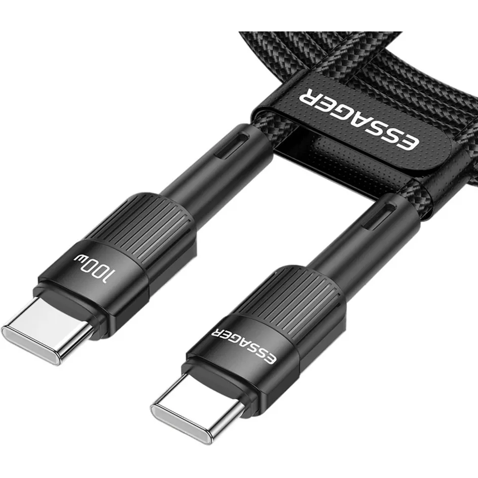 Кабель Essager Star USB Type-C - USB Type-C (M/M), 100W, 2 м Black (EXCTT1-XCA01) - мініатюра 2