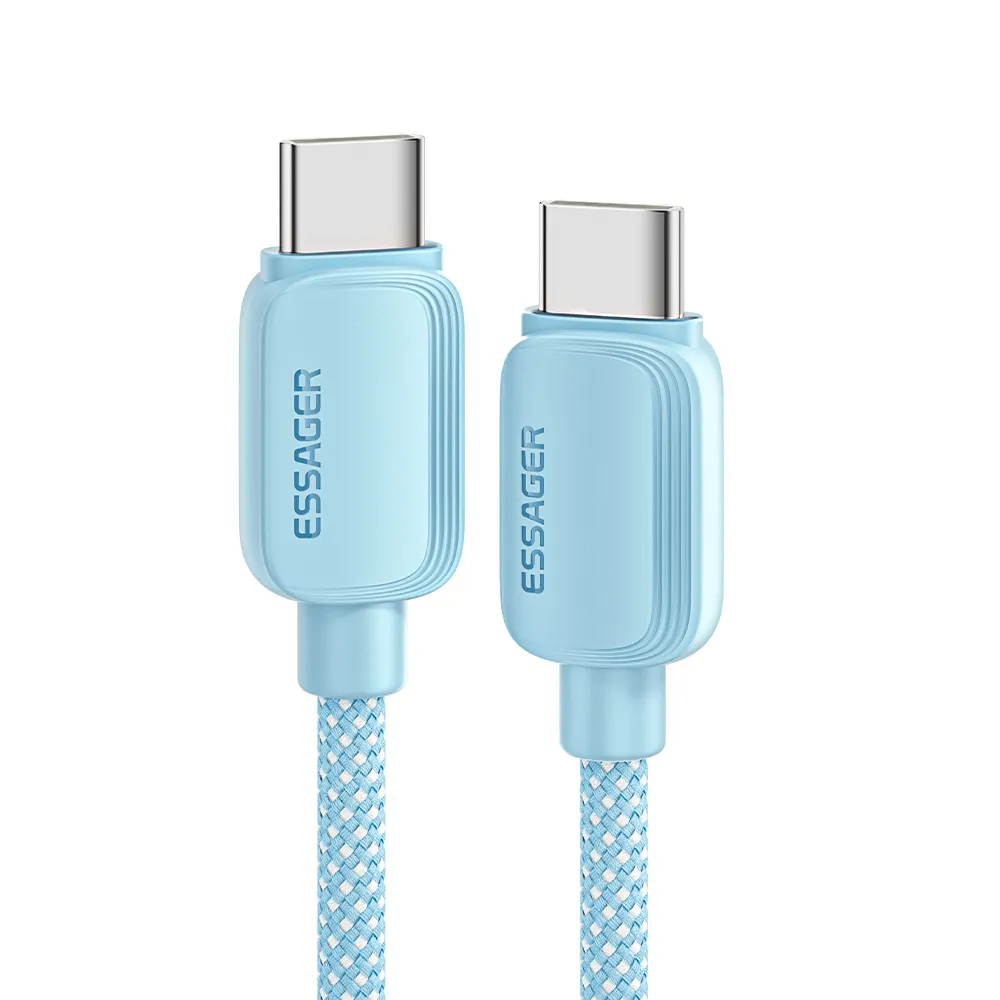 Кабель Essager Breeze USB Type-C - USB Type-C (M/M), 100W, 1 м Blue (EXCTT1-WL03-P) - зображення 1
