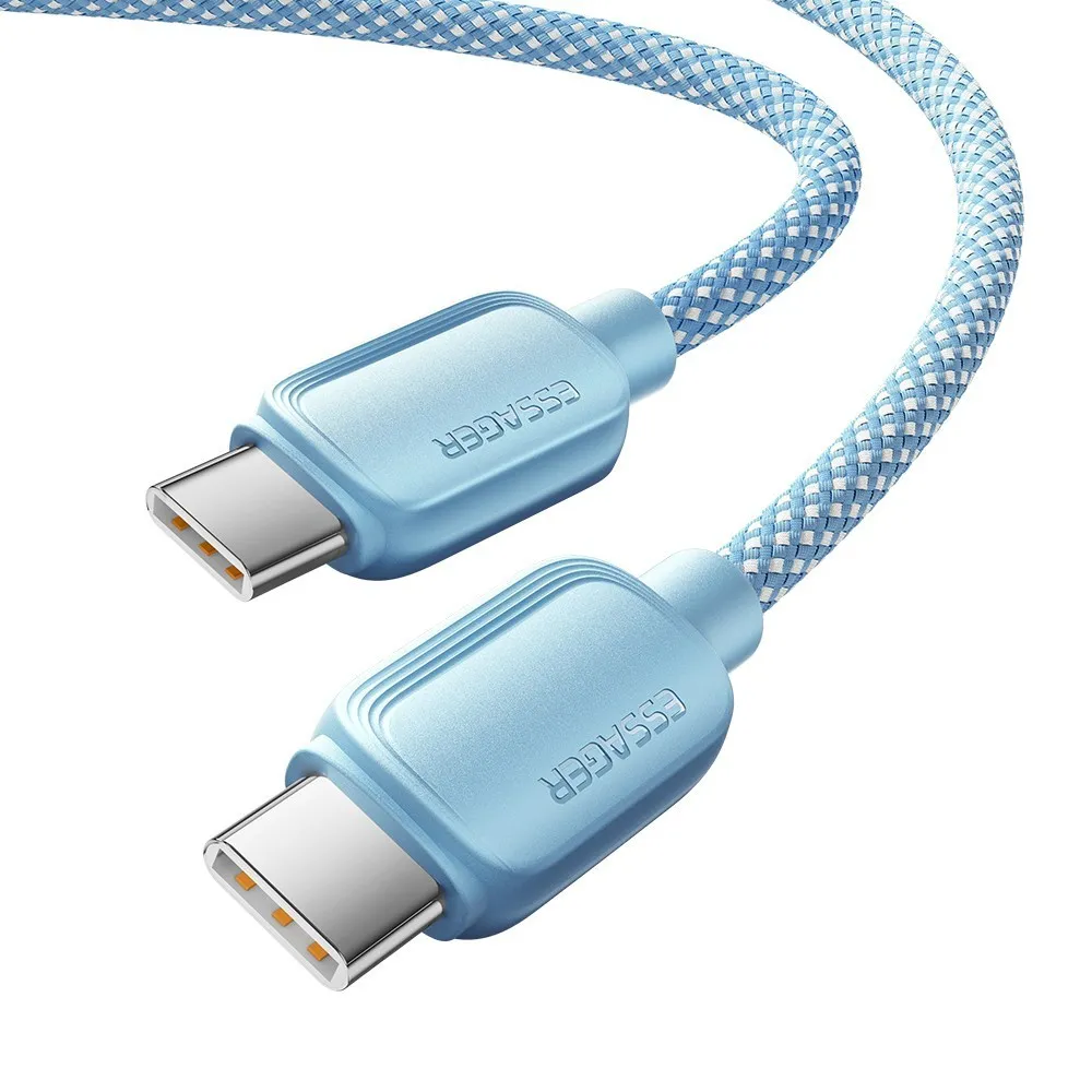Кабель Essager Breeze USB Type-C - USB Type-C (M/M), 100W, 1 м Blue (EXCTT1-WL03-P) - мініатюра 3
