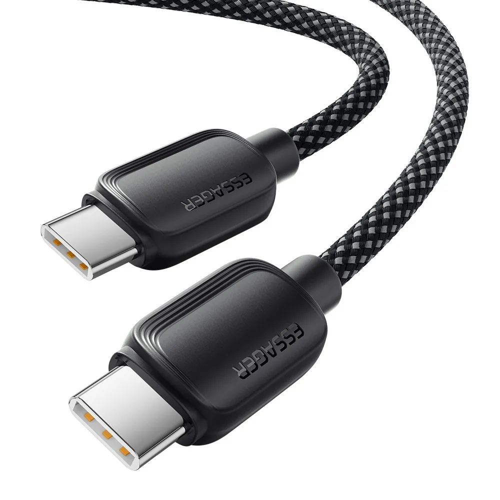 Кабель Essager Breeze USB Type-C - USB Type-C (M/M), 100W, 1 м Black (EXCTT1-WL01-P) - мініатюра 3