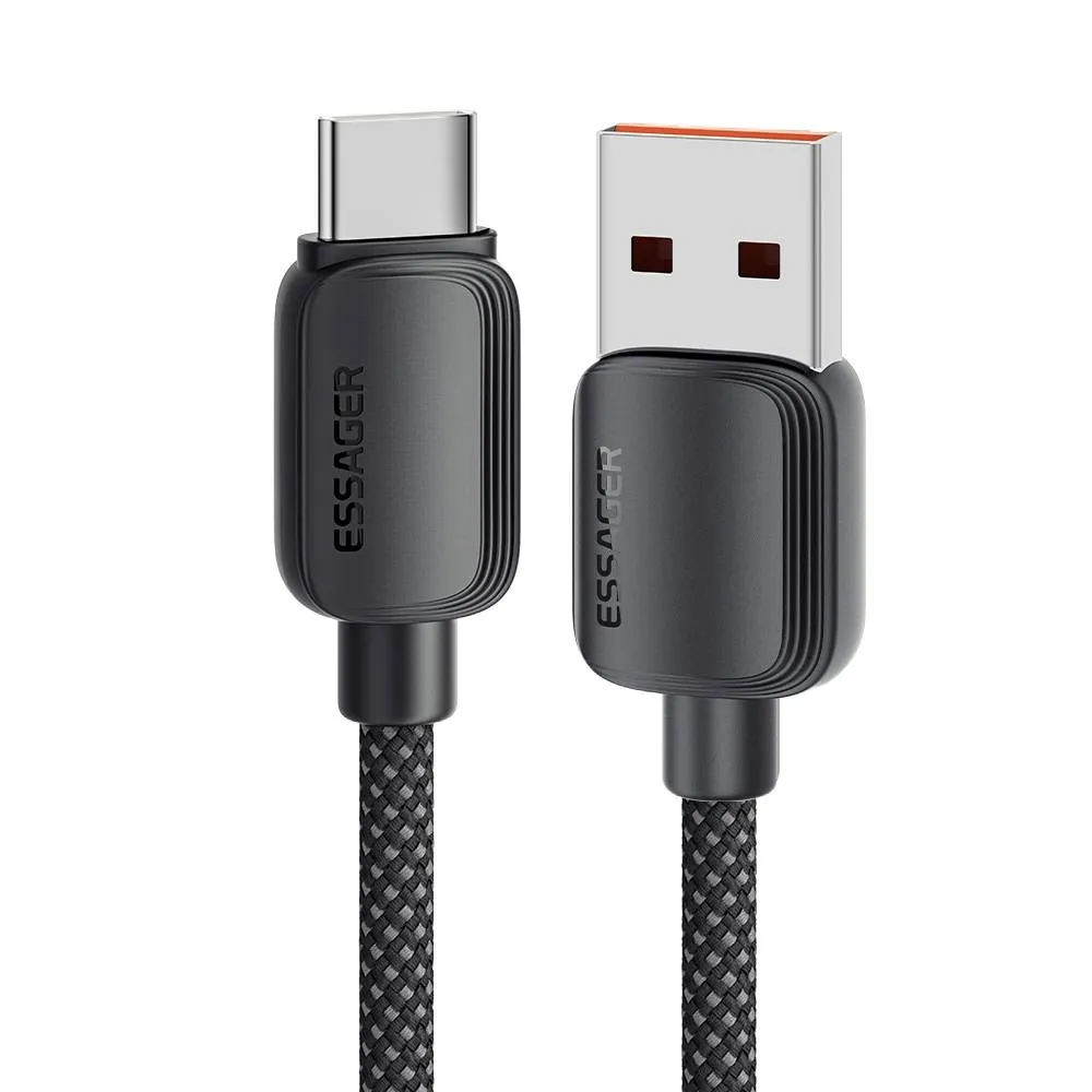 Кабель Essager Breeze USB - USB Type-C (M/M), 100W, 1 м Black (EXC7A-WL01-P) - зображення 1