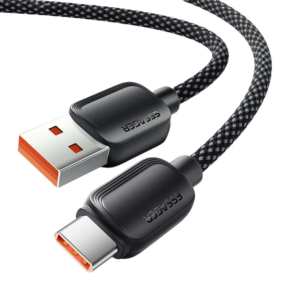 Кабель Essager Breeze USB - USB Type-C (M/M), 100W, 1 м Black (EXC7A-WL01-P) - мініатюра 3