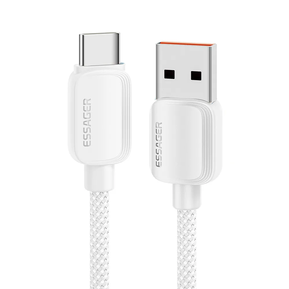 Кабель Essager Breeze USB - USB Type-C (M/M), 100W, 1 м White (EXC7A-WL02-P) - зображення 1