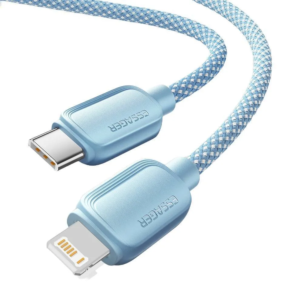 Кабель Essager Breeze USB Type-C - Ligthning (M/M), 20W, 1 м Blue (EXCTL-WL03-P) - мініатюра 3