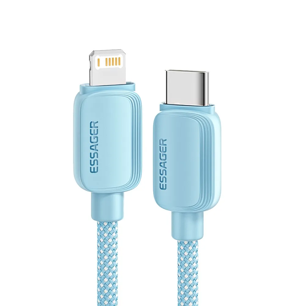Кабель Essager Breeze USB Type-C - Ligthning (M/M), 20W, 1 м Blue (EXCTL-WL03-P) - мініатюра 5