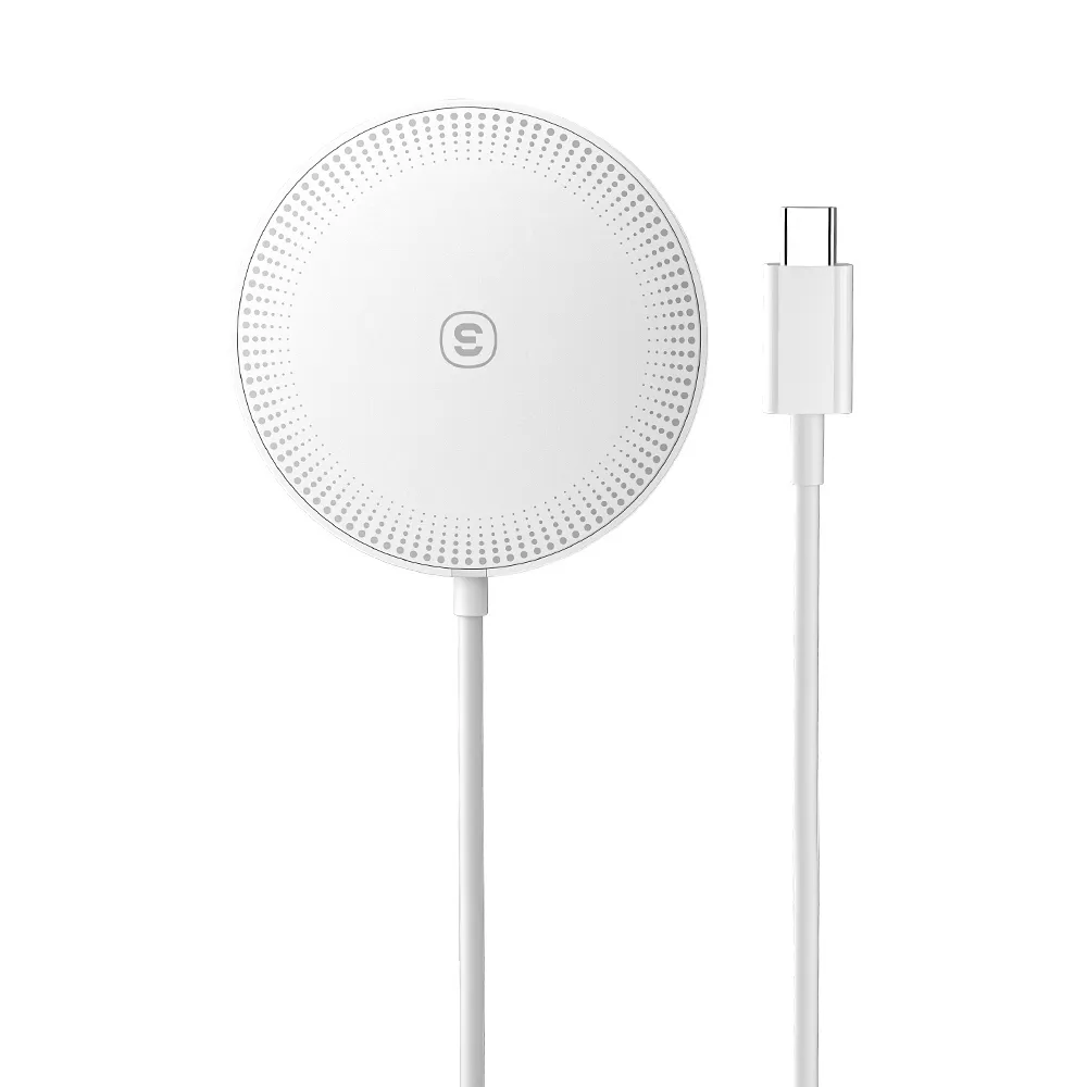 Бездротовий зарядний пристрій Essager Wind 2in1 Wireless Charger 15W White (EWXCX-CF02-Z) - мініатюра 3
