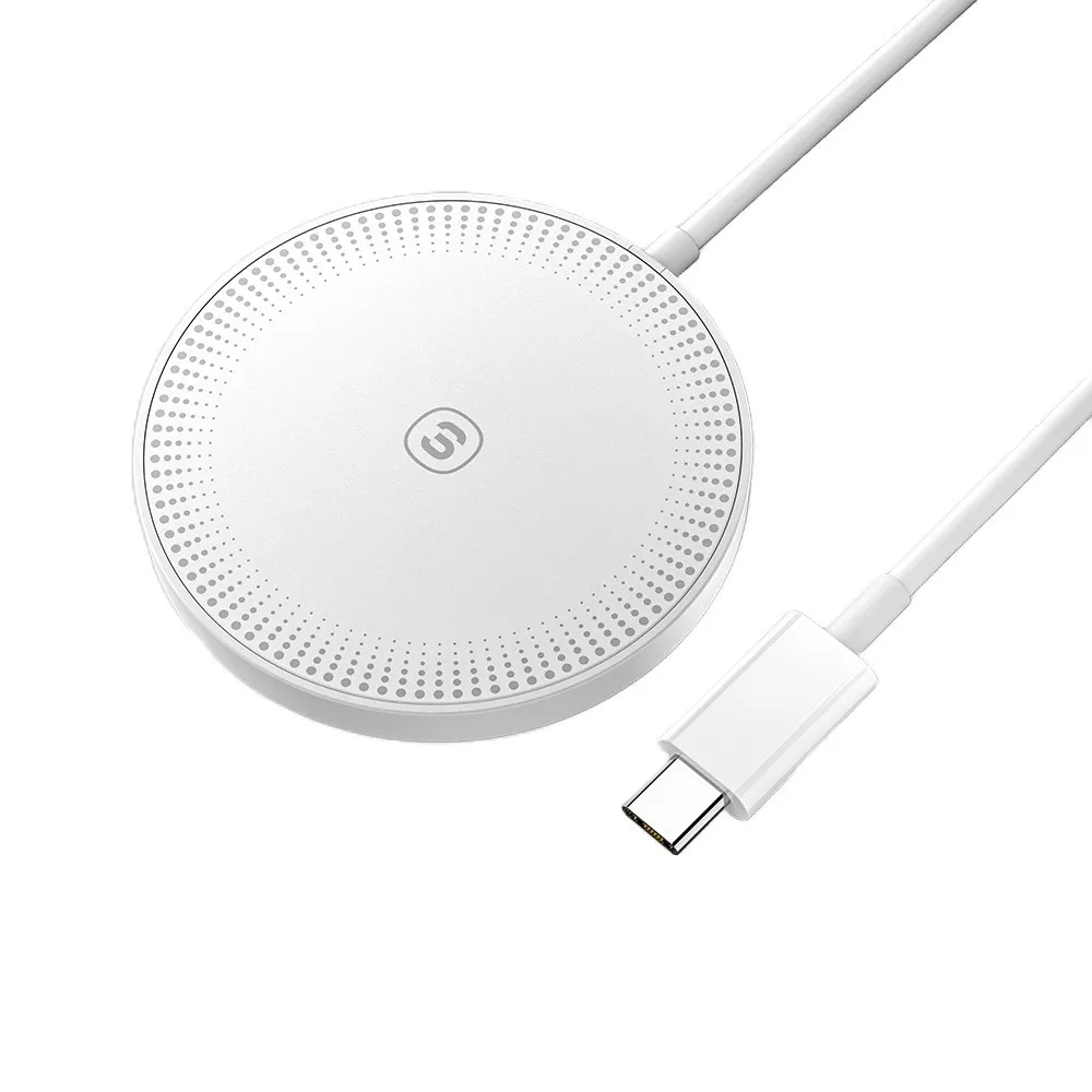 Бездротовий зарядний пристрій Essager Wind 2in1 Wireless Charger 15W White (EWXCX-CF02-Z) - мініатюра 4