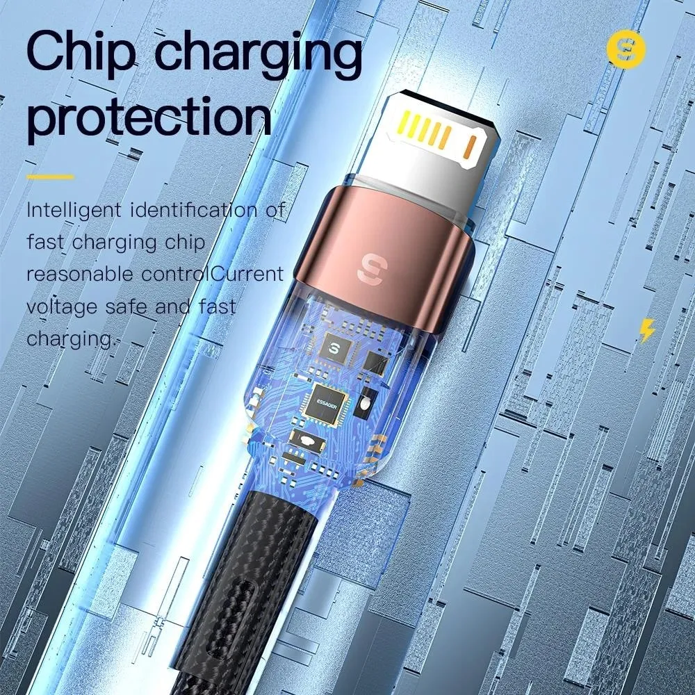 Кабель Essager Star USB - Ligthning (M/M), 1 м Black (EXCL-XC01) - мініатюра 5