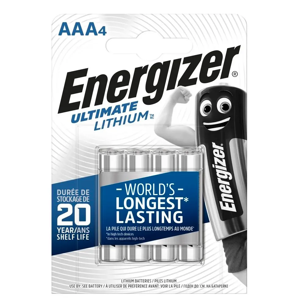 Батарейка Energizer Ultimate Lithium AAA/LR03 BL 4шт - зображення 1