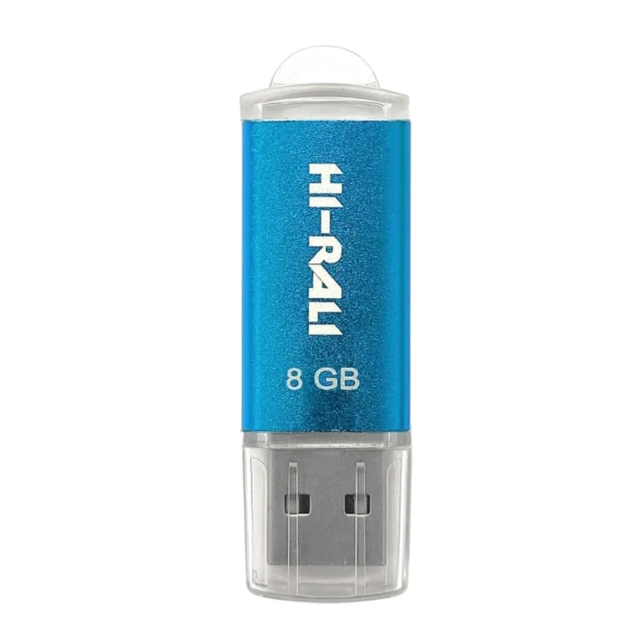 Флеш-накопичувач USB 8GB Hi-Rali Rocket Series Blue (HI-8GBVCBL) - зображення 1
