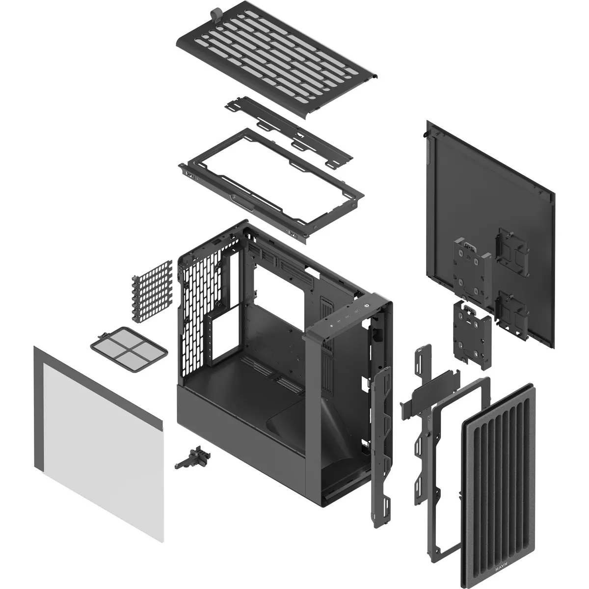 Корпус HAVN BF 360 Black (HVN-CA-BF360-02) - мініатюра 2
