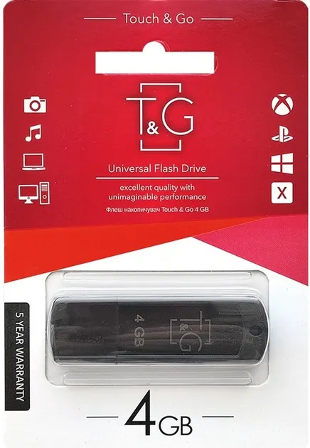 Флеш-накопичувач USB 4GB T&G 011 Classic Series Black (TG011-4GBBK) - мініатюра 3