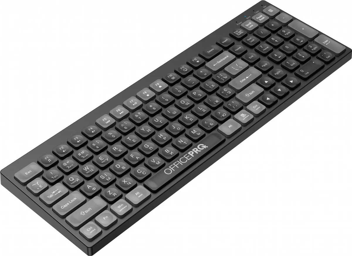 Клавіатура бездротова OfficePro SK985B Bluetooth Black  - мініатюра 3