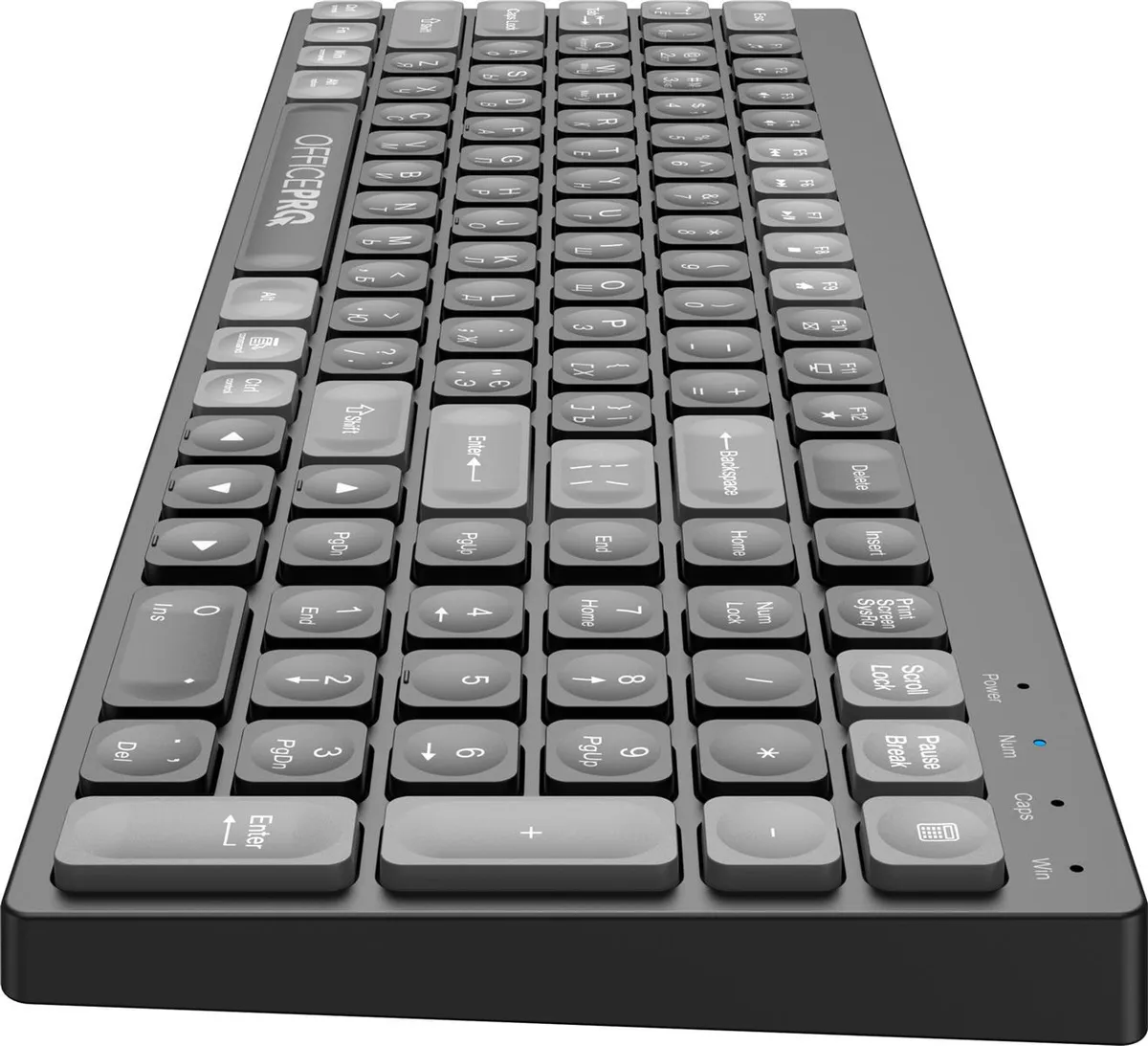 Клавіатура бездротова OfficePro SK985B Bluetooth Black  - мініатюра 5