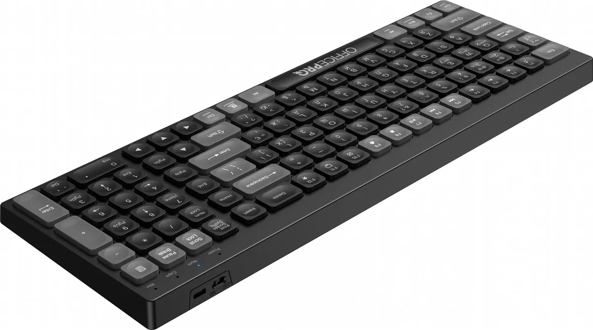 Клавіатура бездротова OfficePro SK985B Bluetooth Black  - мініатюра 8