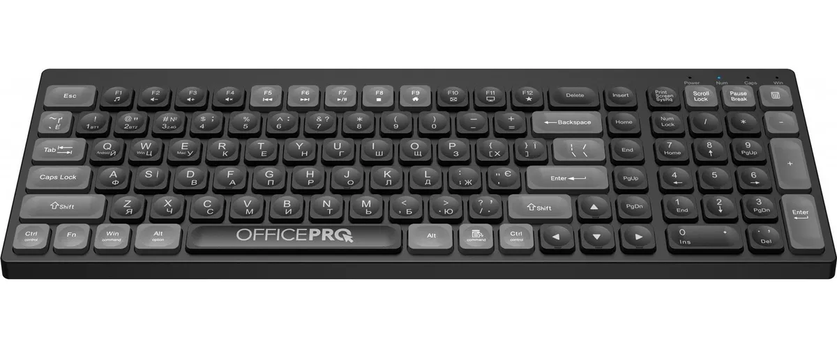 Клавіатура бездротова OfficePro SK985B Bluetooth Black  - мініатюра 9