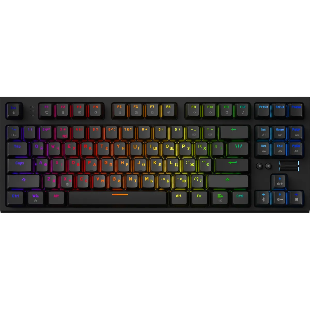 Клавіатура GamePro MK180B Red з Hot-Swap RGB Black  - зображення 1