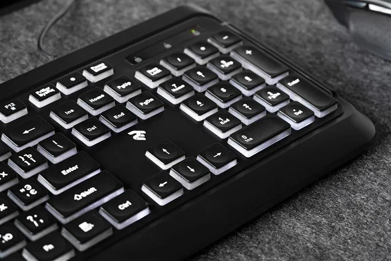 Клавіатура 2E KS120 White Backlight EN/UK Black (2E-KS120UB_UA) - мініатюра 3