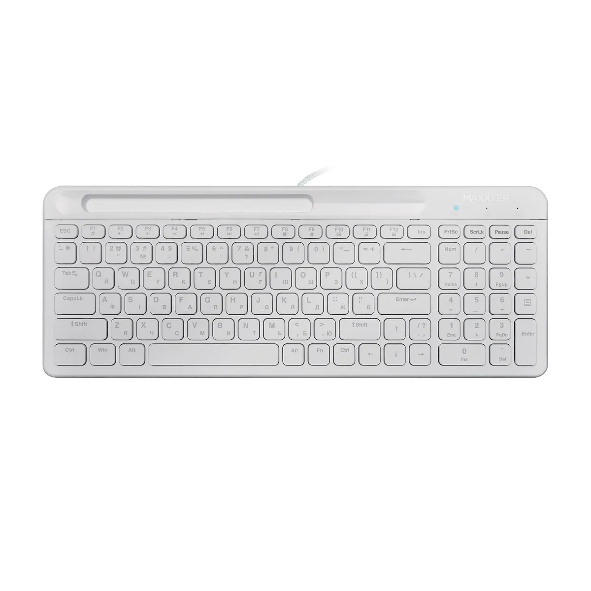 Клавiатура Maxxter KB-01W-UA White - мініатюра 3
