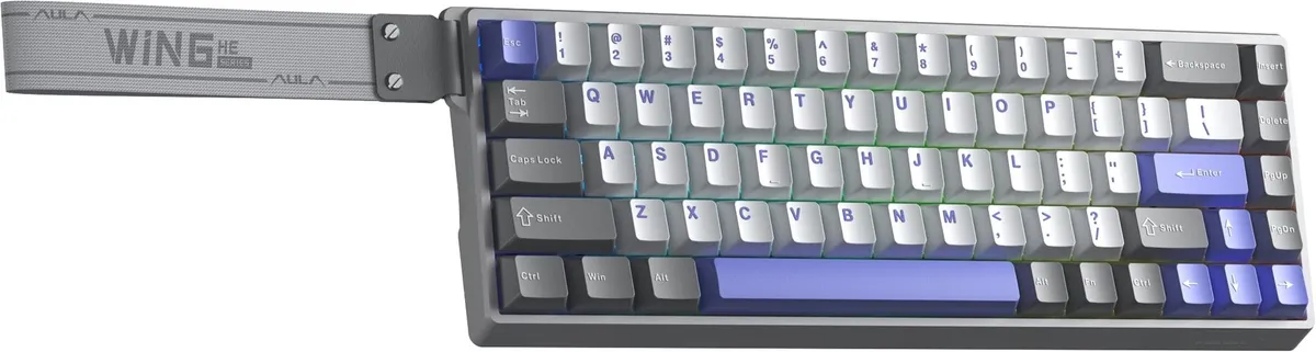 Клавіатура Aula WIN68 HE Max Magnetic Switch Grey/White/Purple (6978080504081) - мініатюра 3