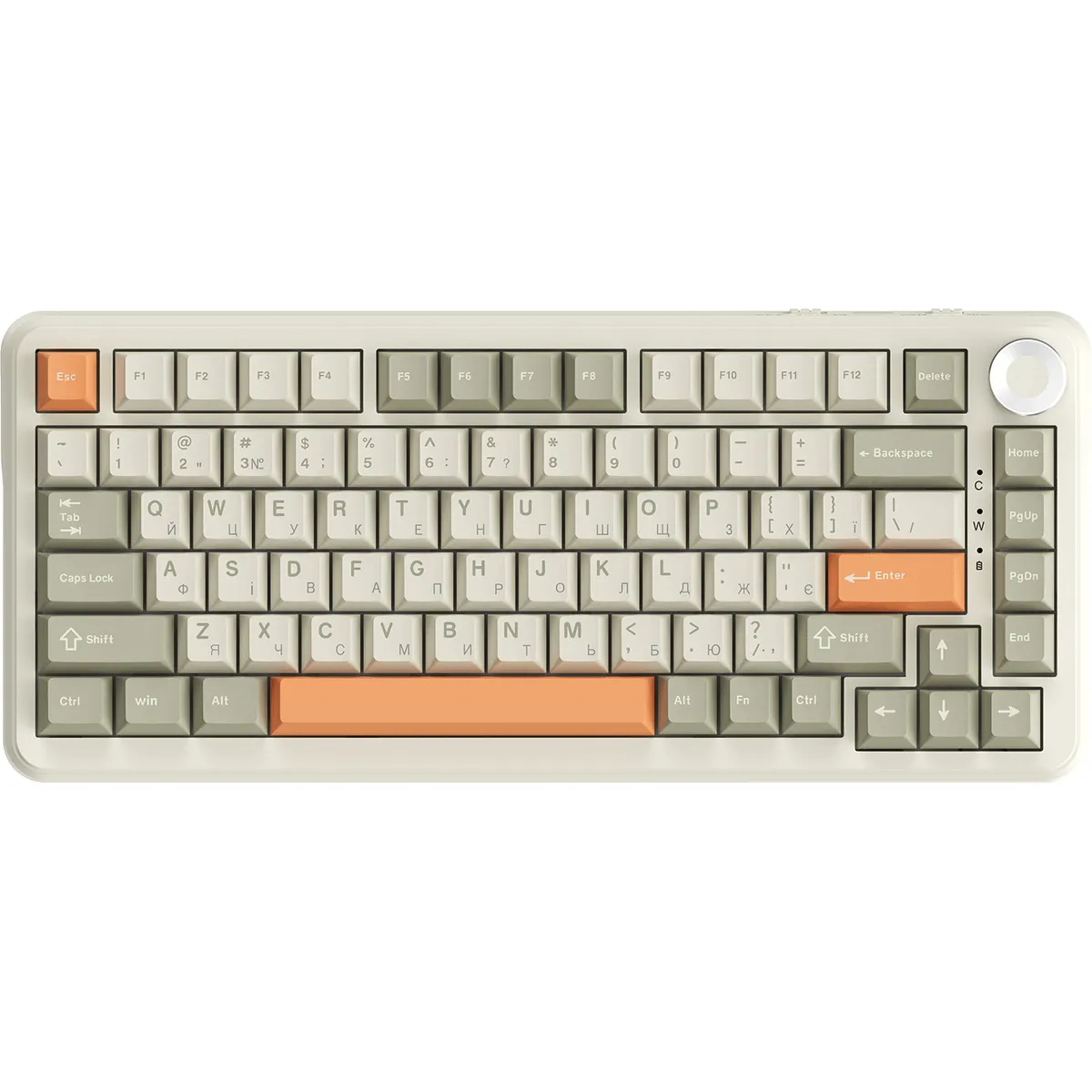 Клавіатура бездротова Ajazz AK820 Max Flying Fish Switch Retro Colour (AK820MAX-FF-R) - зображення 1
