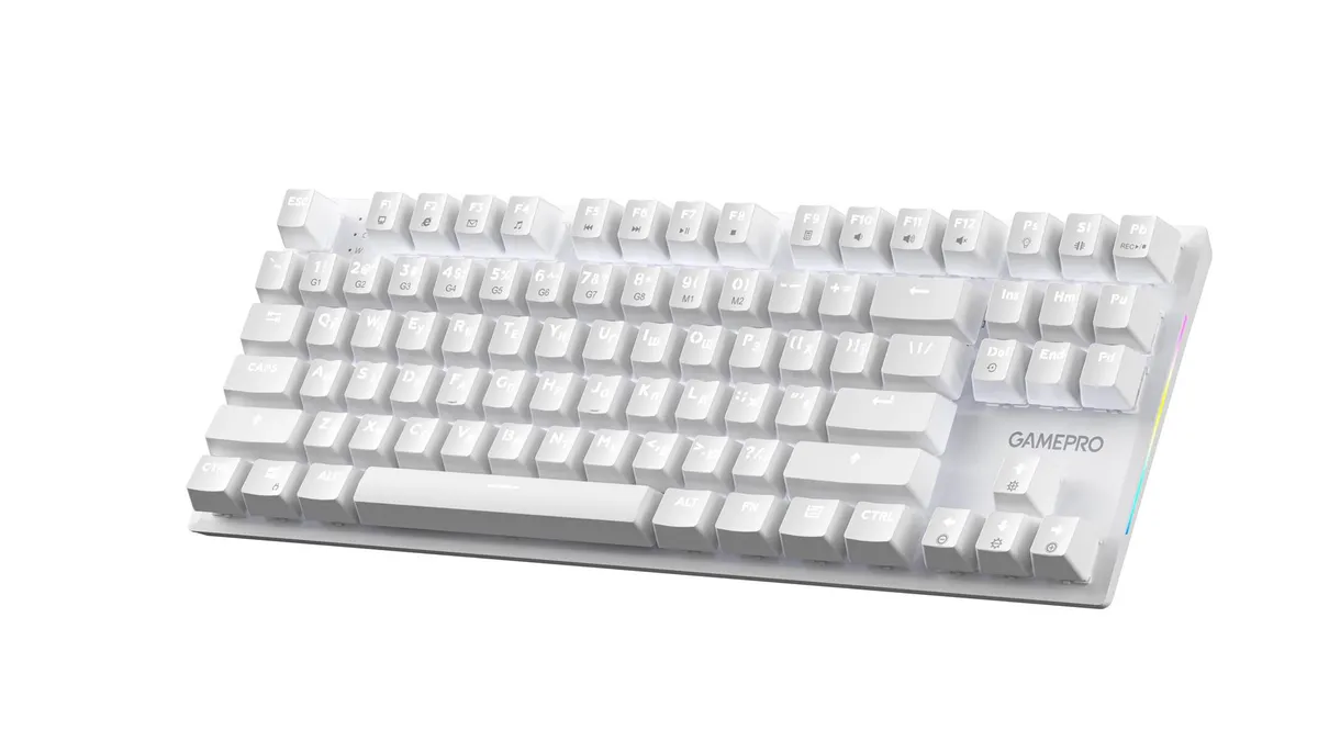 Клавіатура GamePro Genesis Joker MK124W Outemu Red Swithes USB White - мініатюра 2
