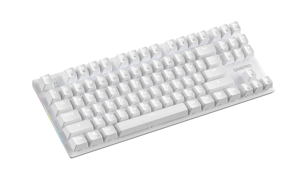 Клавіатура GamePro Genesis Joker MK124W Outemu Red Swithes USB White - мініатюра 3