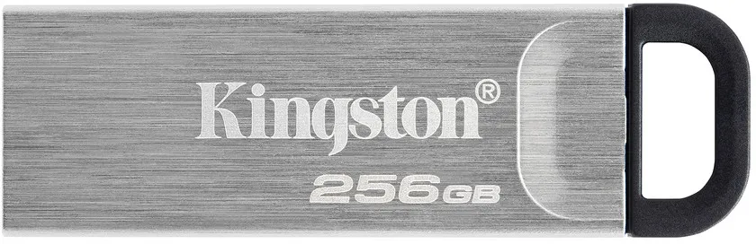 USB флеш накопичувач Kingston 256GB DT Kyson Silver/Black USB 3.2 (DTKN/256GB) - мініатюра 2