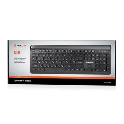 Клавіатура REAL-EL Comfort 7085 Ukr Black - мініатюра 4