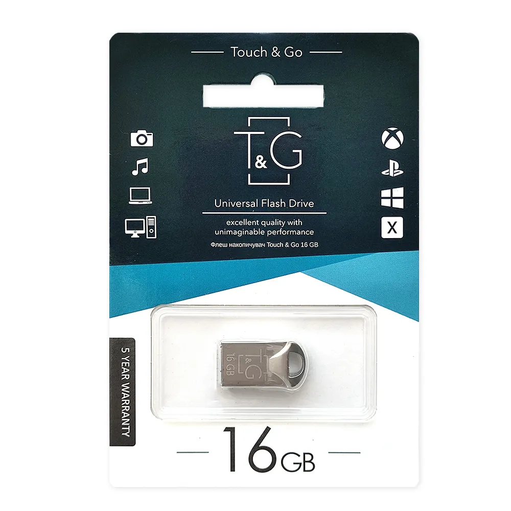 Флеш-накопичувач USB 16GB T&G 106 Metal Series Silver (TG106-16G) - мініатюра 2