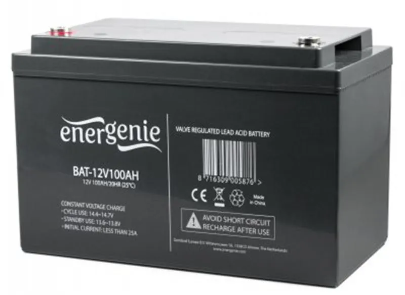 Акумуляторна батарея EnerGenie 12В 100AH (BAT-12V100AH) AGM - зображення 1