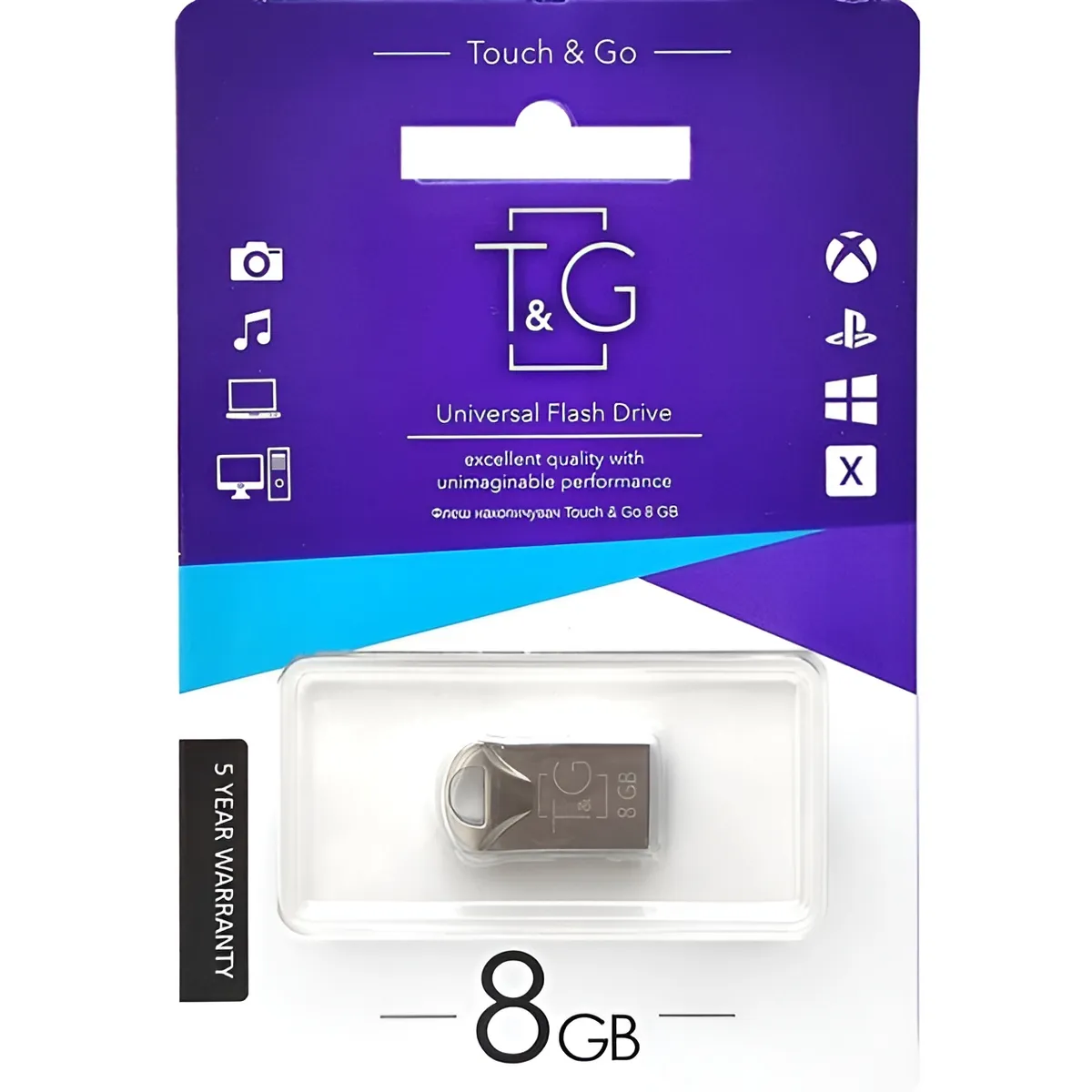 Флеш-накопичувач USB 8GB T&G 106 Metal Series Silver (TG106-8G) - мініатюра 3