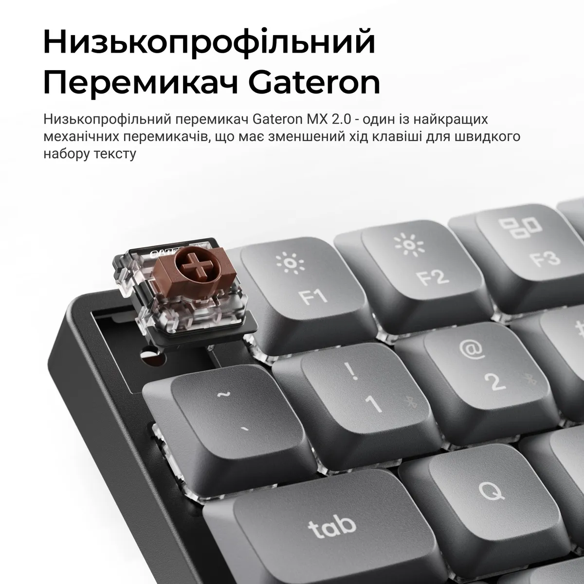 Клавіатура бездротова Keychron K3 Max, Gateron MX 2.0 Brown, Hot-Swap, RGB UA Black (K3M-H3-UA) - мініатюра 9