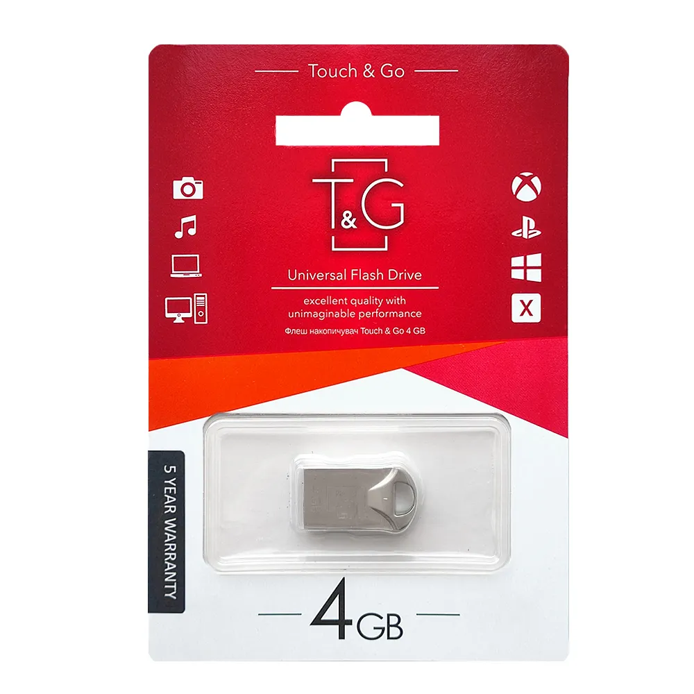 Флеш-накопичувач USB 4GB T&G 106 Metal Series Silver (TG106-4G) - мініатюра 2