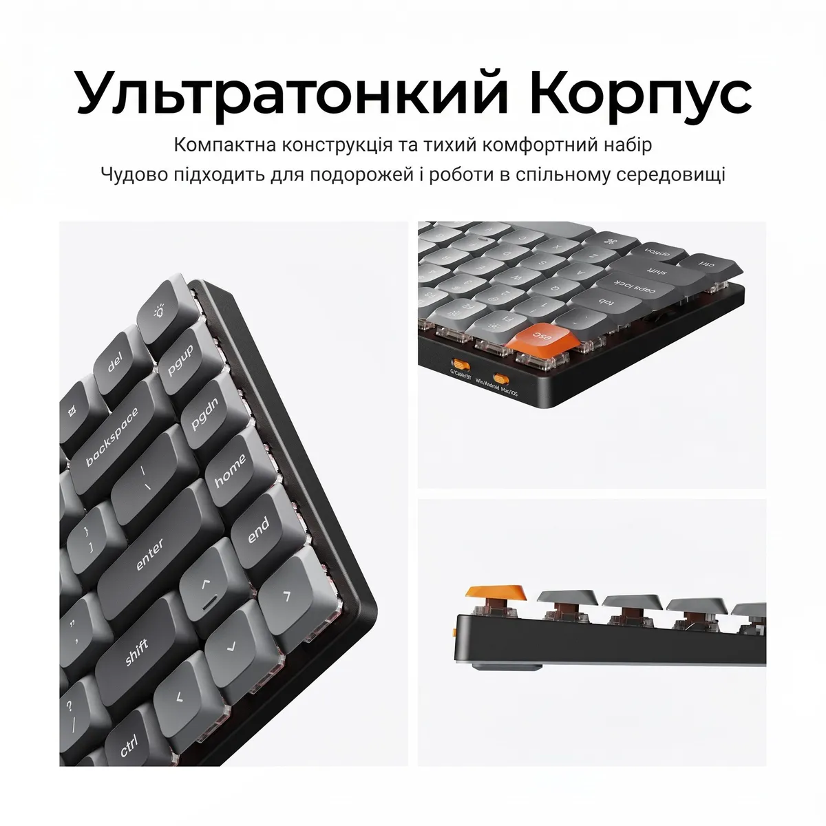 Клавіатура бездротова Keychron K5 Max, Gateron MX 2.0 Brown, Hot-Swap, RGB UA Black (K5M-H3-UA) - мініатюра 12
