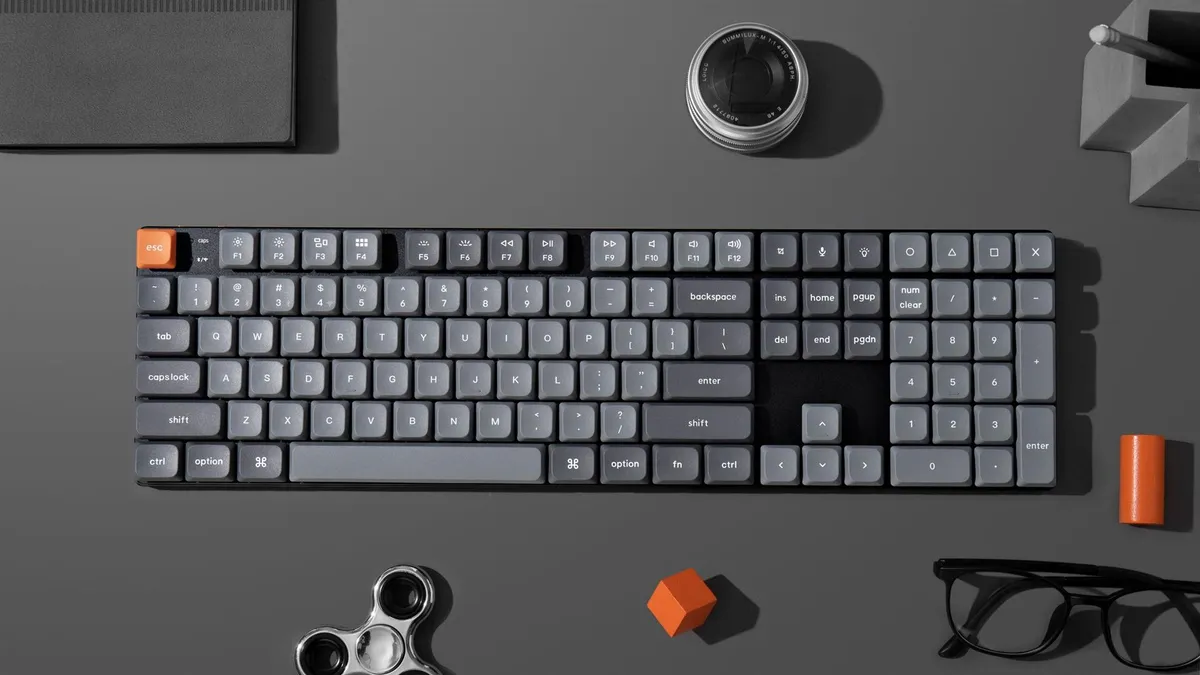 Клавіатура бездротова Keychron K5 Max, Gateron MX 2.0 Brown, Hot-Swap, RGB UA Black (K5M-H3-UA) - мініатюра 4