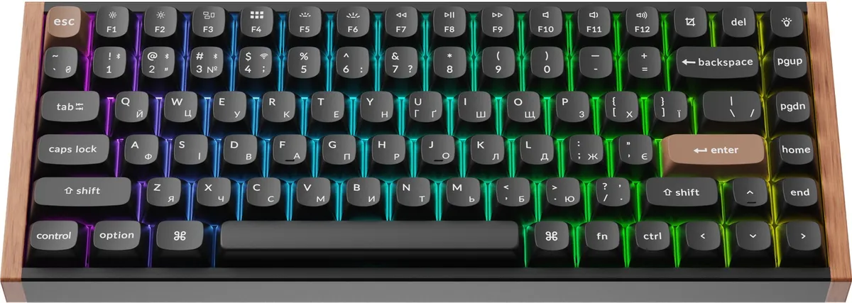 Клавіатура бездротова Keychron K2 HE Magnetic Switch Black RGB (K2H-F1-UA) - мініатюра 2