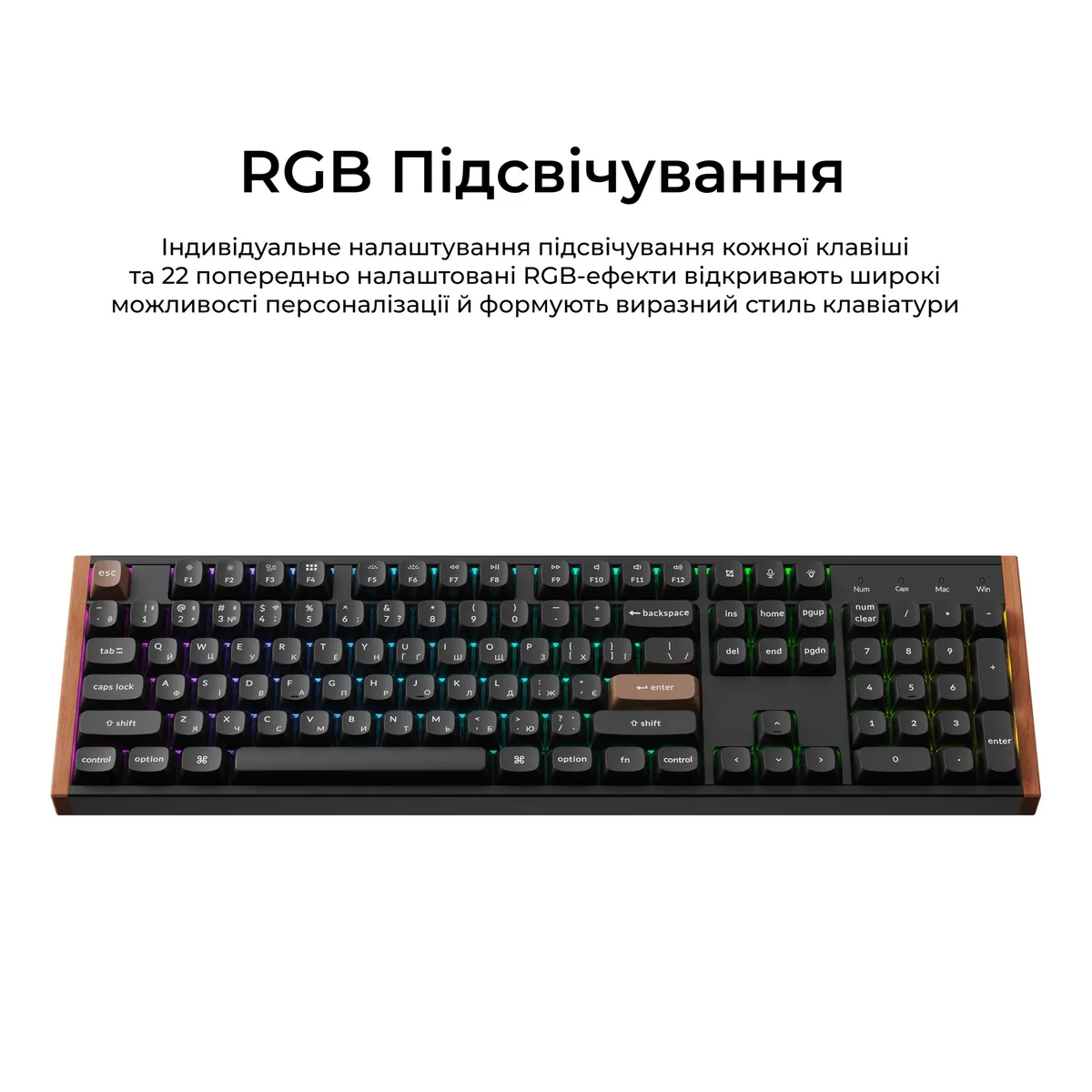 Клавіатура бездротова Keychron K10 HE Magnetic Switch Black RGB (K10H-F1-UA) - мініатюра 14