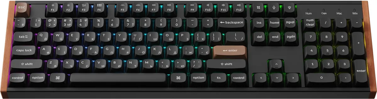 Клавіатура бездротова Keychron K10 HE Magnetic Switch Black RGB (K10H-F1-UA) - мініатюра 2